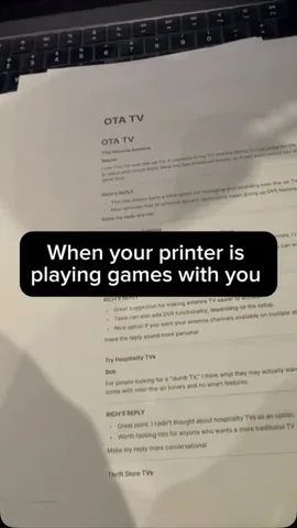 richontech Instagram post about Printer problems