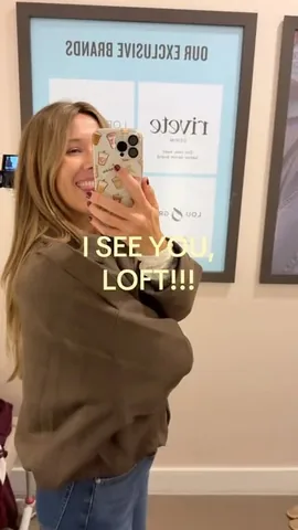 rosegoldfashionblog Instagram post about Loft jacket try on