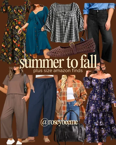 roseybeeme Instagram post about Plus size fall fashion