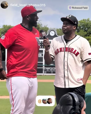 roywoodjr Instagram post about Baseball exhibition