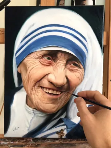 ruben.ferreira_artist Instagram post about Saint Teresa of Calcutta