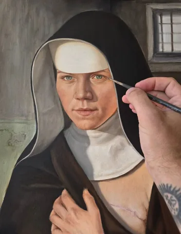 ruben.ferreira_artist Instagram post about Sister Zdenka Schelingová painting