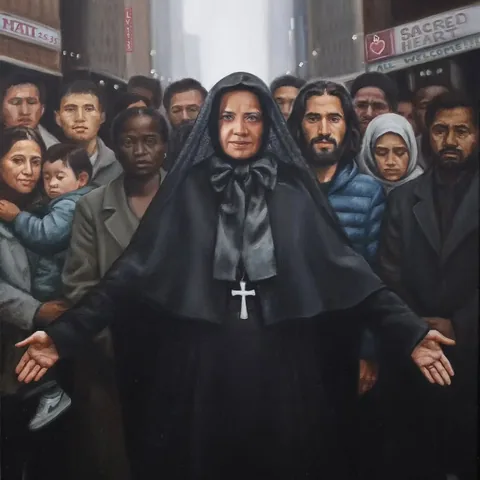 ruben.ferreira_artist Instagram post about Mother Cabrini and migrant advocacy