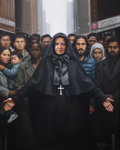 ruben.ferreira_artist Instagram post about Mother Cabrini and migrant advocacy
