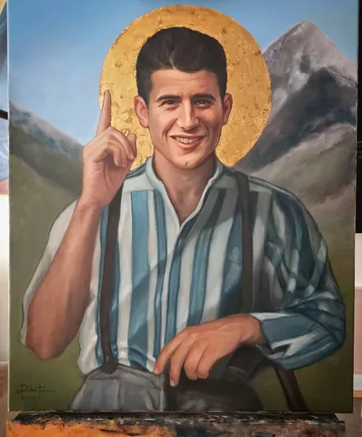 ruben.ferreira_artist Instagram post about Saint Pier Giorgio Frassati