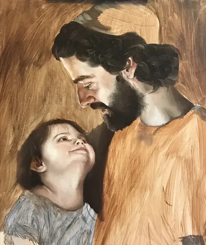 ruben.ferreira_artist Instagram post about Saint Joseph painting