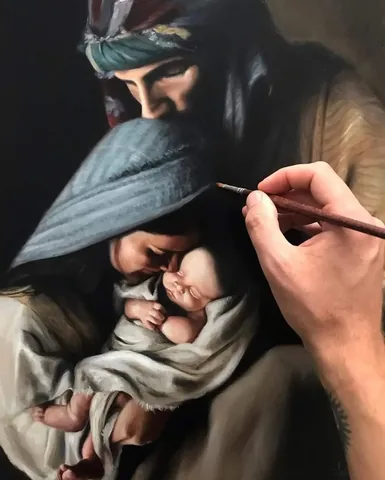 ruben.ferreira_artist Instagram post about Holy Family painting