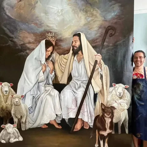 ruben.ferreira_artist Instagram post about Coronation of the Virgin Mary
