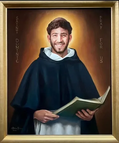 ruben.ferreira_artist Instagram post about Saint Dominic painting