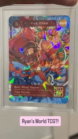 ryansworld Instagram post about Red Titan trading card