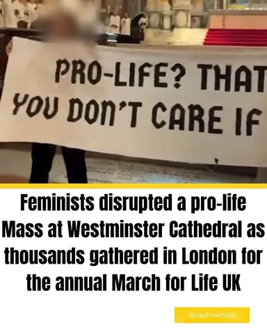 sachinettiyil Instagram post about Pro life demonstration