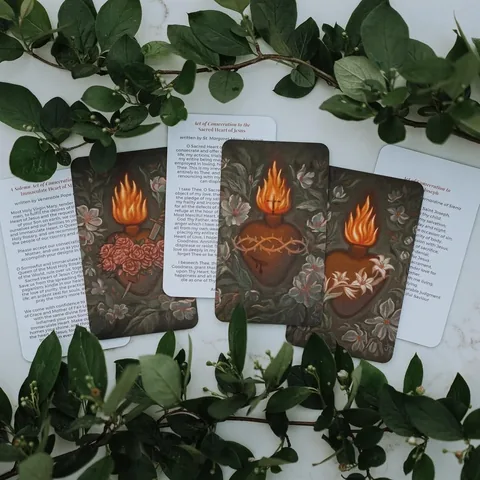 sacredartbytianna Instagram post about Prayer card product launch