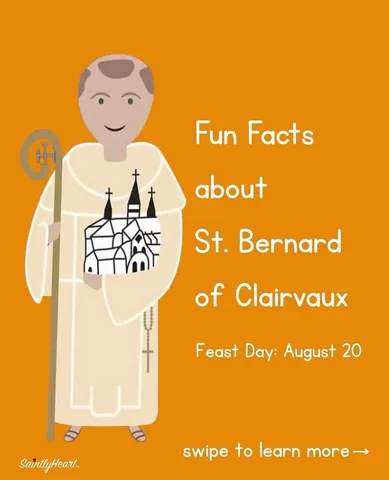 saintly_heart Instagram post about St. Bernard of Clairvaux