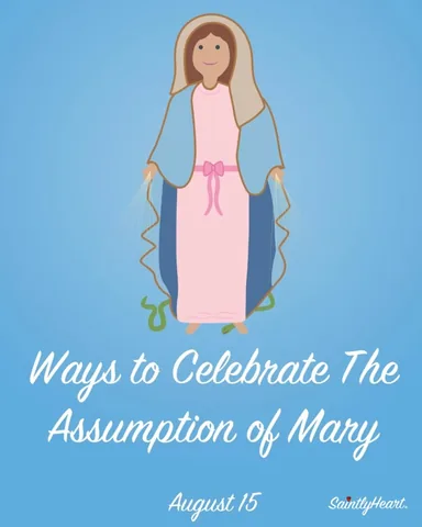 saintly_heart Instagram post about Assumption of Mary