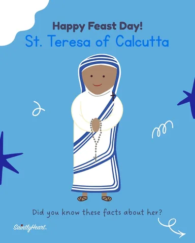 saintly_heart Instagram post about St. Teresa of Calcutta
