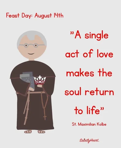 saintly_heart Instagram post about St. Maximilian Kolbe