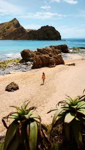 saltinourhair Instagram post about Porto Santo travel
