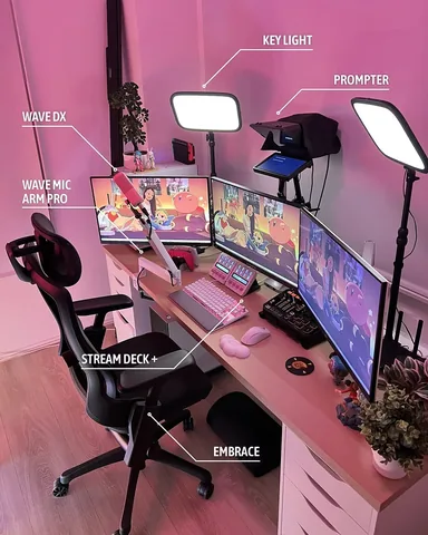 samoraeu Instagram post about Gaming and streaming setup