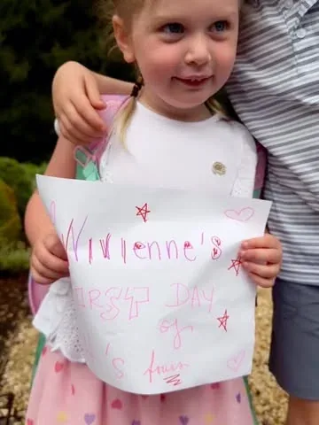 samsonthedood Instagram post about First day of preschool