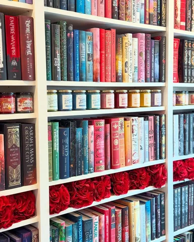 sam_the_fangirl_ Instagram post about Bookshelf display