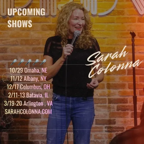 sarahcolonna1 Instagram post about Live stand up tour