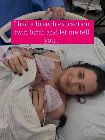 say.whatpodcast Instagram post about Twin childbirth experience