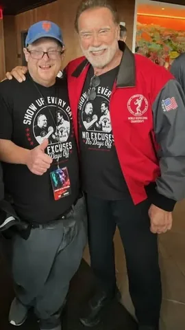 schwarzenegger Instagram post about Merchandise promotion