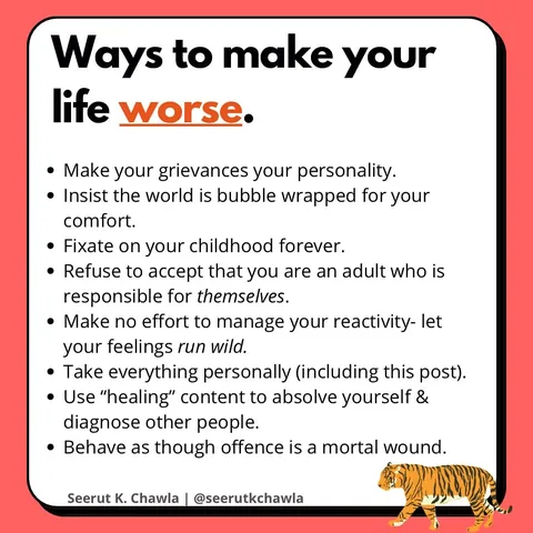 seerutkchawla Instagram post about Habits and personal responsibility