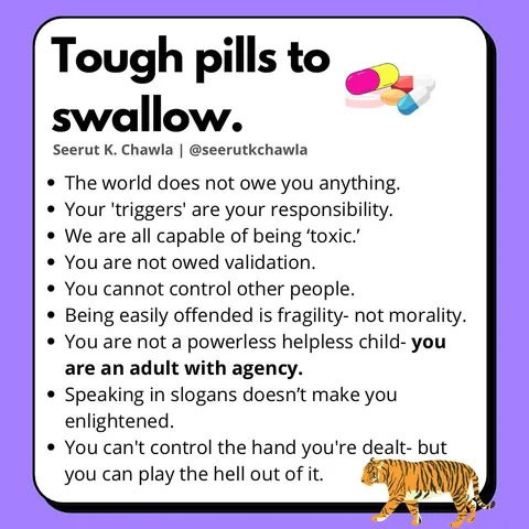 seerutkchawla Instagram post about Personal growth