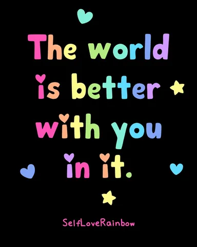 selfloverainbow Instagram post about Affirmation and belonging