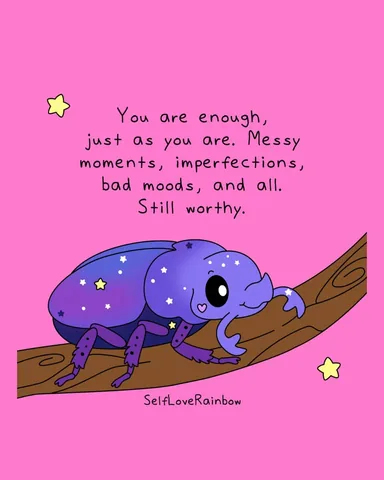 selfloverainbow Instagram post about Self acceptance