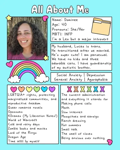 selfloverainbow Instagram post about Personal introduction