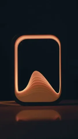 shallytech_ Instagram post about 3D printed wave lamp