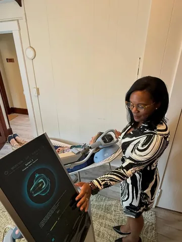 shamelesspsychiatrist Instagram post about TMS machine experience