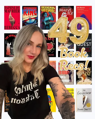 shereadswithcats Instagram post about Birthday reading recommendations