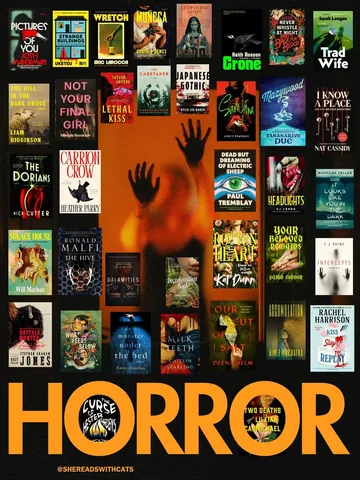 shereadswithcats Instagram post about Horror book recommendations