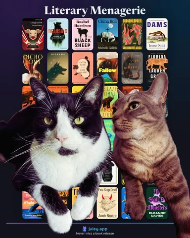 shereadswithcats Instagram post about Animal themed book covers