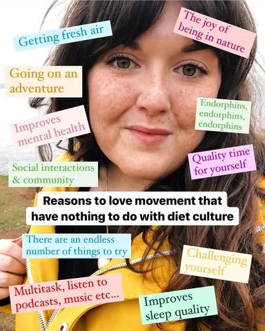 sherryivy_ Instagram post about Positive movement and diet culture