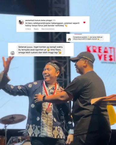 sikonyols Instagram post about Prestasi lomba film