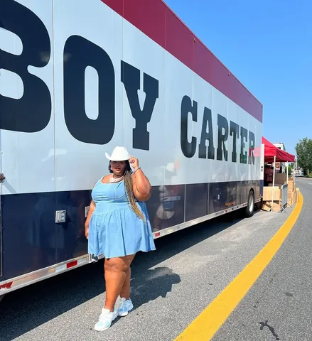 simplycurvee Instagram post about Cowboy Carter event