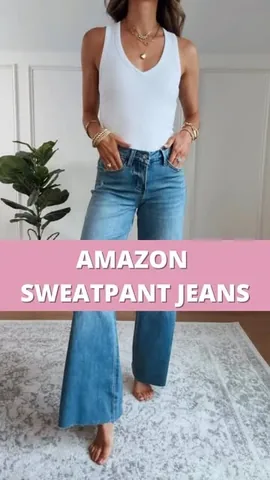 sistersguidetostyle Instagram post about Sweatpant jeans