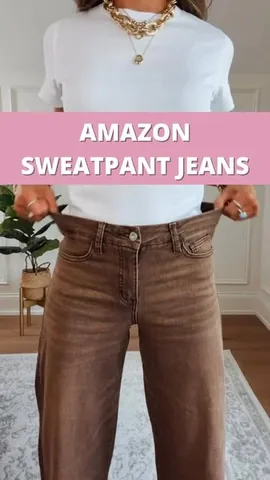 sistersguidetostyle Instagram post about Sweatpant jeans