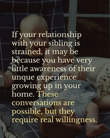 sitwithwhit Instagram post about Adult sibling relationships