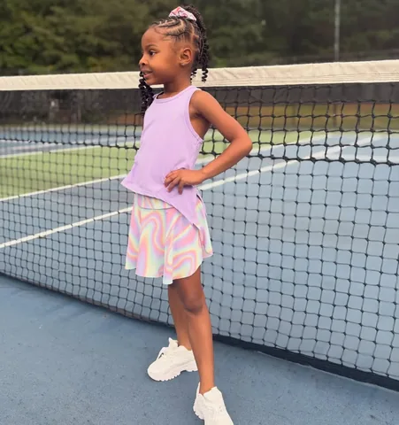 skylersaige Instagram post about Children's tennis outfit