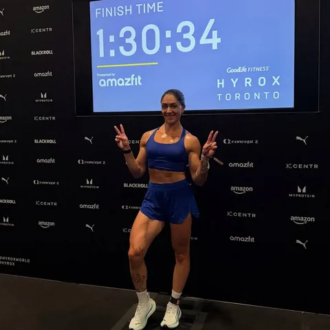 slaysfit Instagram post about HYROX competition