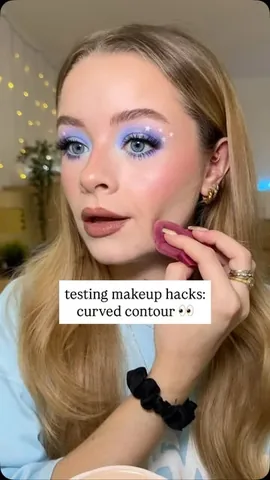 soph Instagram post about Curved contour makeup hack