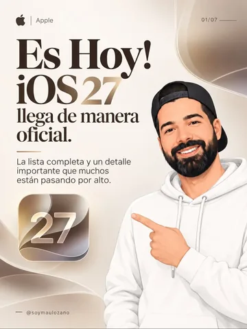 soymaulozano Instagram post about Compatibilidad con iOS 27
