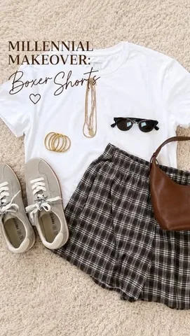 starrjoyblog Instagram post about Boxer shorts outfit styling