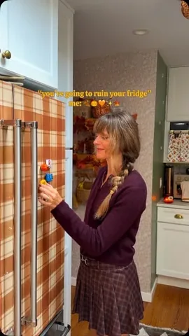 steffy Instagram post about DIY refrigerator decor