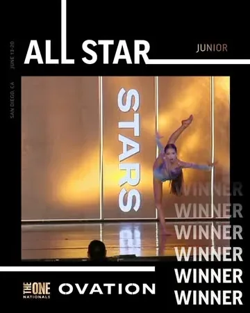 stellamaliab Instagram post about Junior dance competition results